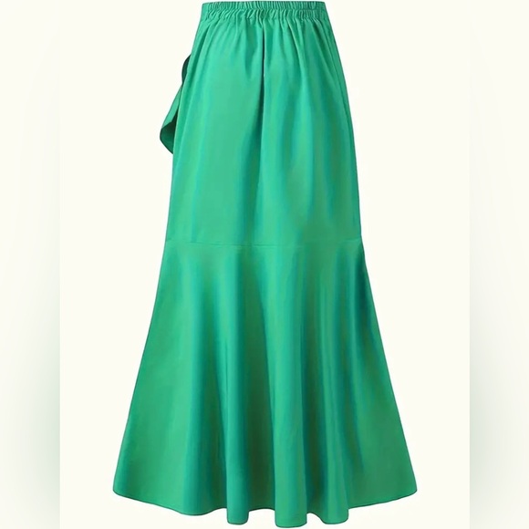 NEW| Mermaid Belted Trim Ruffled Panel Hem Skirt - Picture 8 of 11